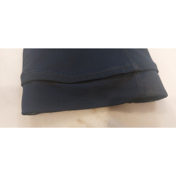 Lululemon Crop Women's Leggings Size 6‎ Navy Mid Rise Pocket Logo - Picture 10 of 12